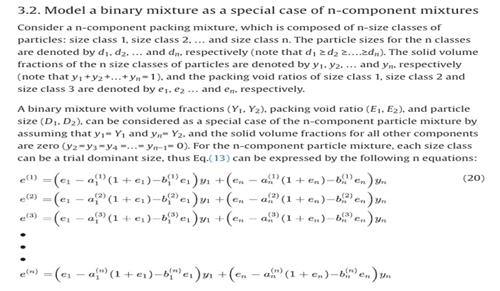  Fig. 1: Binary Mixture mathematical model [4]